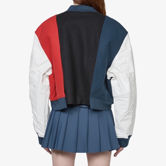 Nike x Yoon Ahn Oversized Varsity Jacket Women’s Medium Wool Blend & Leather - Picture 4 of 16